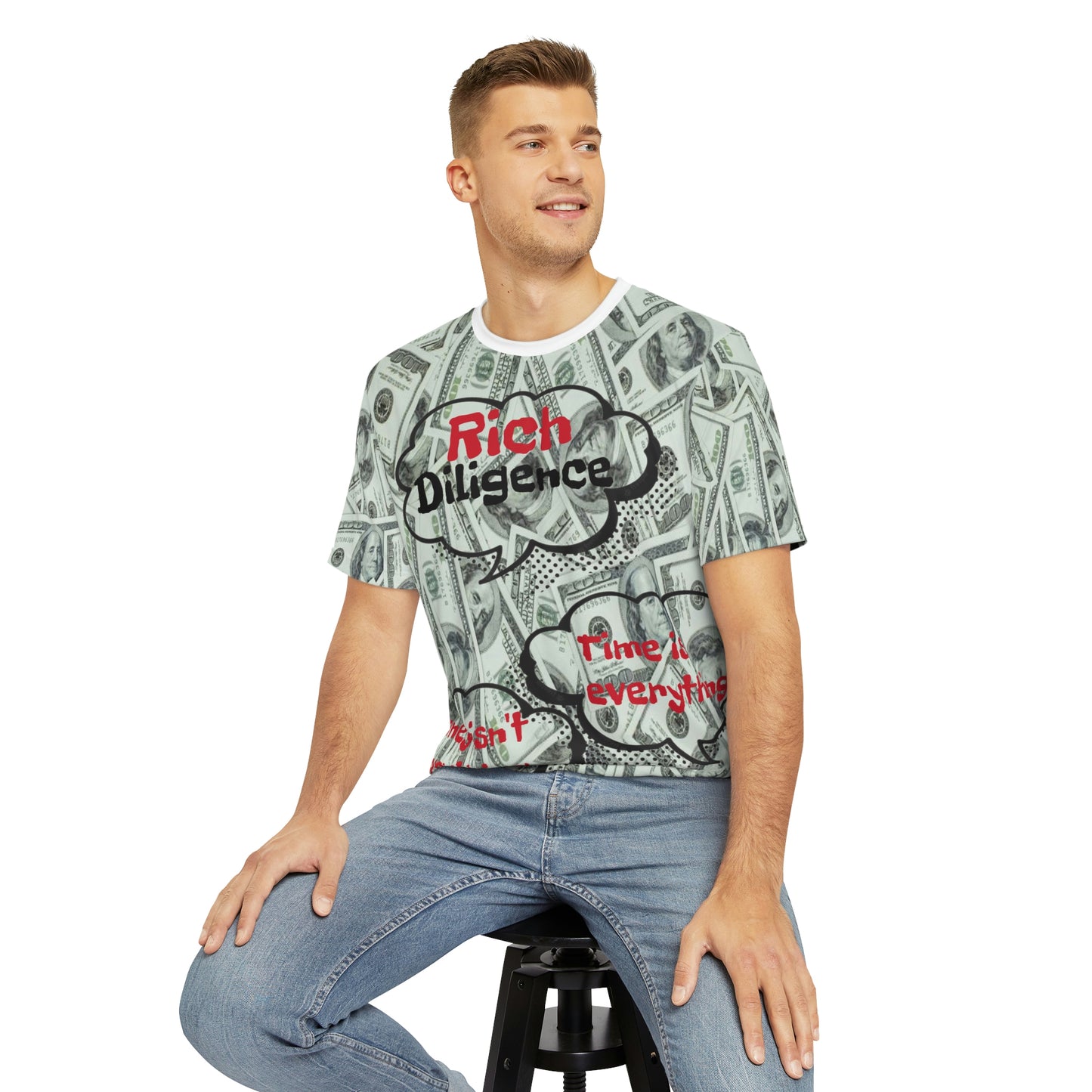 Rich Diligence Designer Men's Polyester Tee